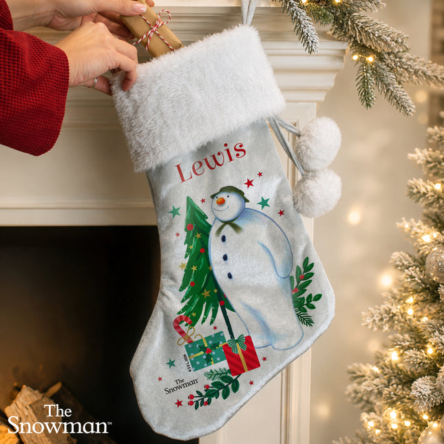 The Snowman Christmas Wishes Christmas Stocking - Personalised