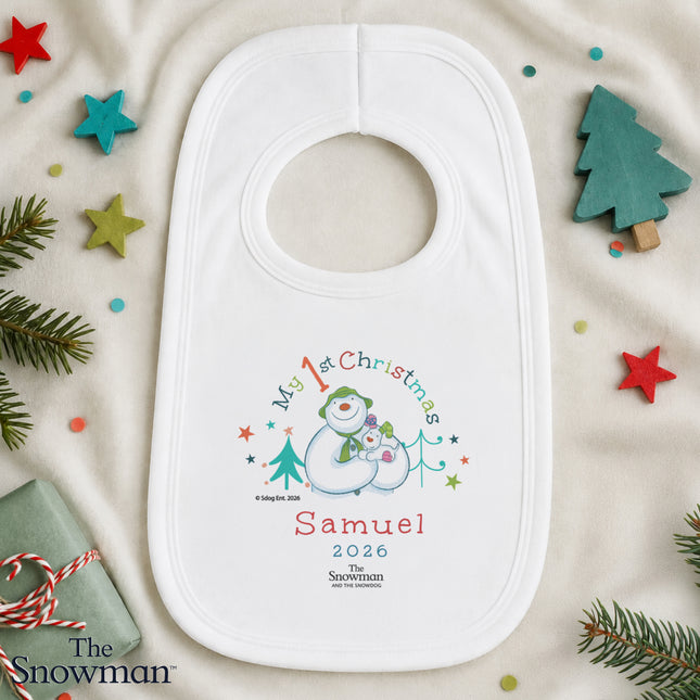 The Snowman My 1st Christmas Bib