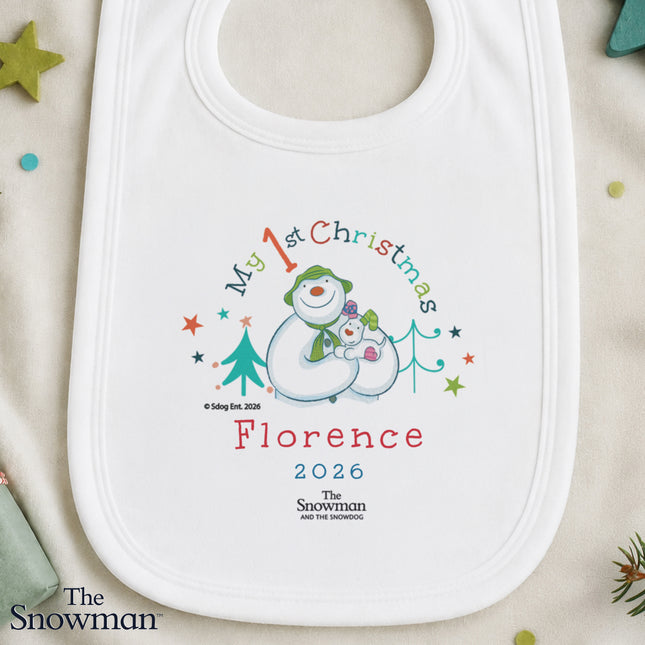 The Snowman My 1st Christmas Bib