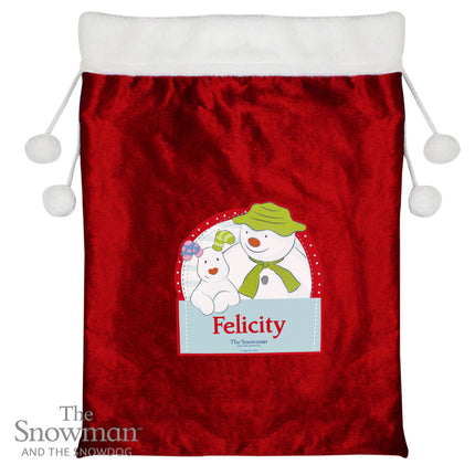 The Snowman & The Snowdog Santa Sack - Personalised