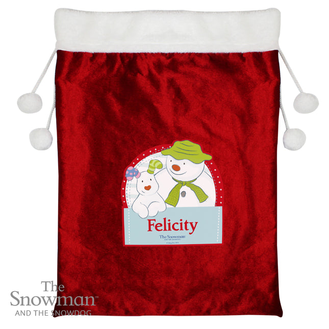 The Snowman & The Snowdog Santa Sack - Personalised