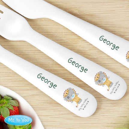 Tiny Tatty Teddy - Jungle Animal 3 Piece Cutlery Set - Personalised