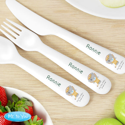 Tiny Tatty Teddy - Jungle Animal 3 Piece Cutlery Set - Personalised