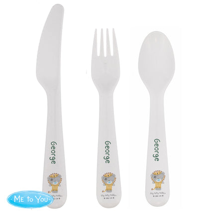 Tiny Tatty Teddy - Jungle Animal 3 Piece Cutlery Set - Personalised