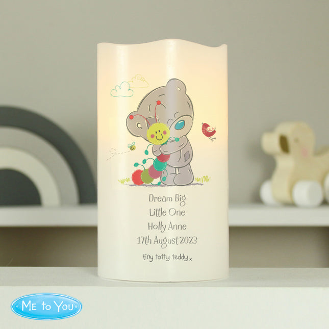Tiny Tatty Teddy - Cuddle Bug Nightlight Candle - Personalised