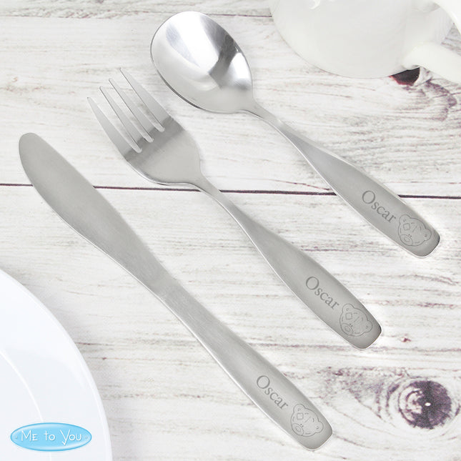 Tiny Tatty Teddy - 3 Piece Cutlery Set - Personalised