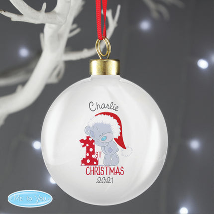 Tiny Tatty Teddy - My 1st Christmas Bauble - Personalised