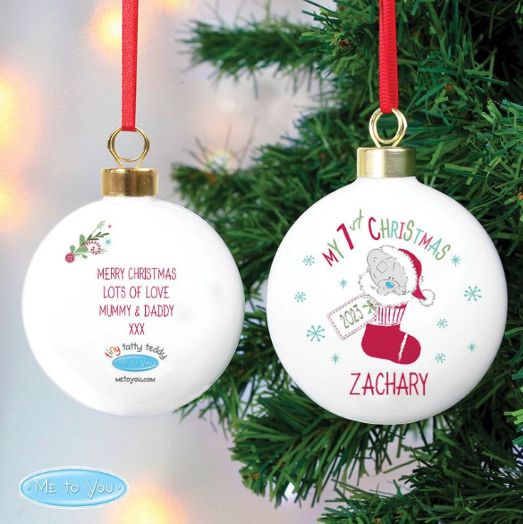 Personalised Tiny Tatty My 1st Christmas Bauble