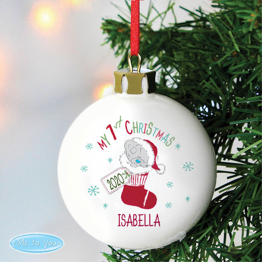 Personalised Tiny Tatty My 1st Christmas Bauble