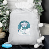 Tiny Tatty Teddy Winter Explorer Silver Grey Pom Pom Sack