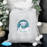 Tiny Tatty Teddy Winter Explorer Silver Grey Pom Pom Sack