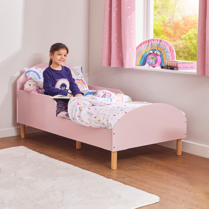 Toddler Bed + Table & Chairs Set - Pink
