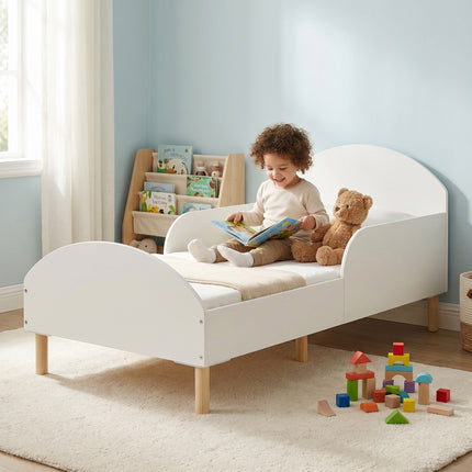 Toddler Bed + Table & Chairs Set - White