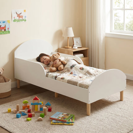Toddler Bed + Table & Chairs Set - White