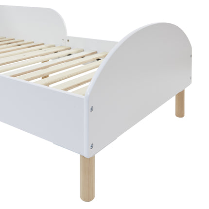Toddler Bed + Table & Chairs Set - White