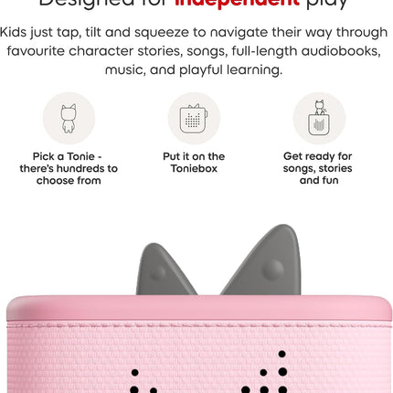 Toniebox 2 Starter Set with Creative Tonie: Rubie - Cloud Pink