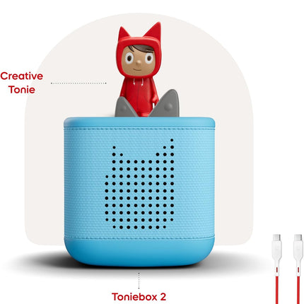 Toniebox 2 Starter Set with Creative Tonie: Rubie - Sky Blue