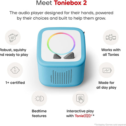 Toniebox 2 Starter Set with Creative Tonie: Rubie - Sky Blue