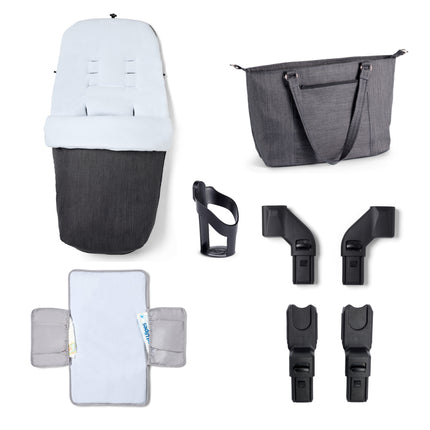 MeMore Travel System with Coco Car Seat & IsoFix Base - Chrome