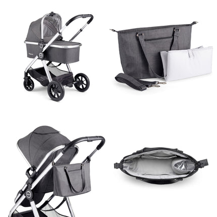 MeMore Travel System with Coco Car Seat & IsoFix Base - Chrome
