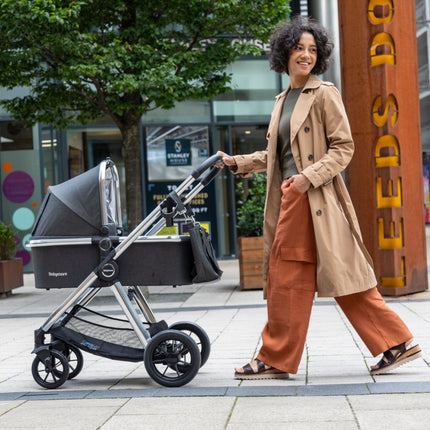 MeMore Travel System with Coco Car Seat & IsoFix Base - Chrome