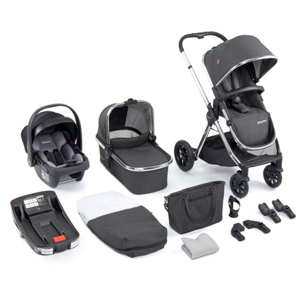 MeMore Travel System with Coco Car Seat & IsoFix Base - Chrome