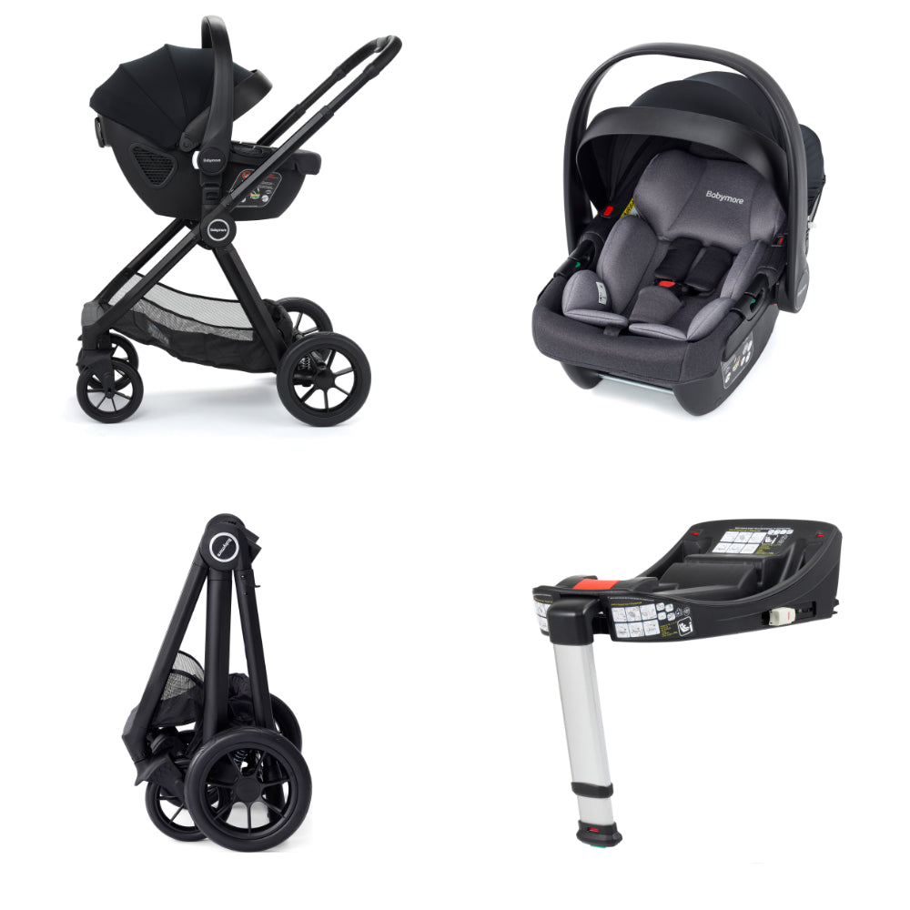 MeMore Travel System with Coco Car Seat & IsoFix Base - Black