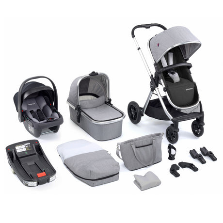 MeMore Travel System with Coco Car Seat & IsoFix Base - Silver