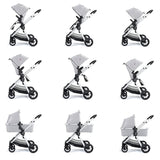 MeMore Travel System with Coco Car Seat & IsoFix Base - Silver