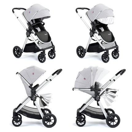 MeMore Travel System with Coco Car Seat & IsoFix Base - Silver