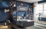 Cosmic L Shaped Triple Bunk Bed - Grey
