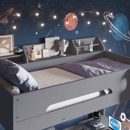 Cosmic L Shaped Triple Bunk Bed - Grey