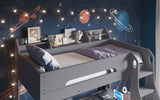 Cosmic L Shaped Triple Bunk Bed - Grey