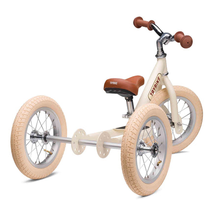 Trybike Steel Balance Trike – Matte | 2-in-1 Trike & Balance Bike - Vintage Cream