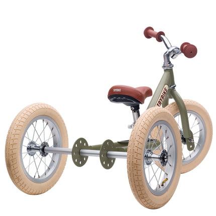Trybike Steel Balance Trike – Matte | 2-in-1 Trike & Balance Bike - Vintage Green