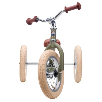 Trybike Steel Balance Trike – Matte | 2-in-1 Trike & Balance Bike - Vintage Green
