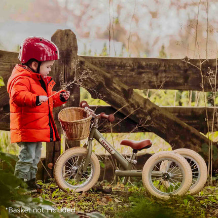 Trybike Steel Balance Trike – Matte | 2-in-1 Trike & Balance Bike - Vintage Green