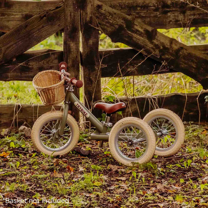 Trybike Steel Balance Trike – Matte | 2-in-1 Trike & Balance Bike - Vintage Green