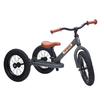 Trybike Steel Balance Trike – Matte | 2-in-1 Trike & Balance Bike - Vintage Grey
