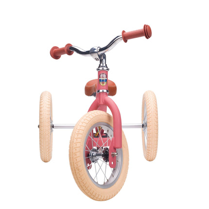 Trybike Steel Balance Trike – Matte | 2-in-1 Trike & Balance Bike - Vintage Pink