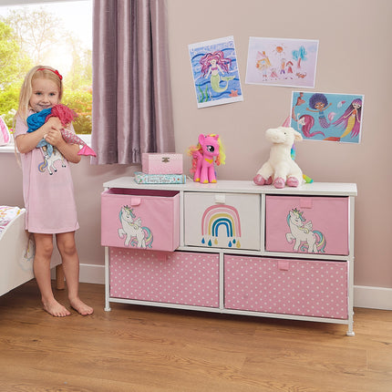 Unicorn 5 Drawer Storage Chest