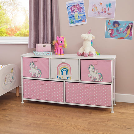Unicorn 5 Drawer Storage Chest
