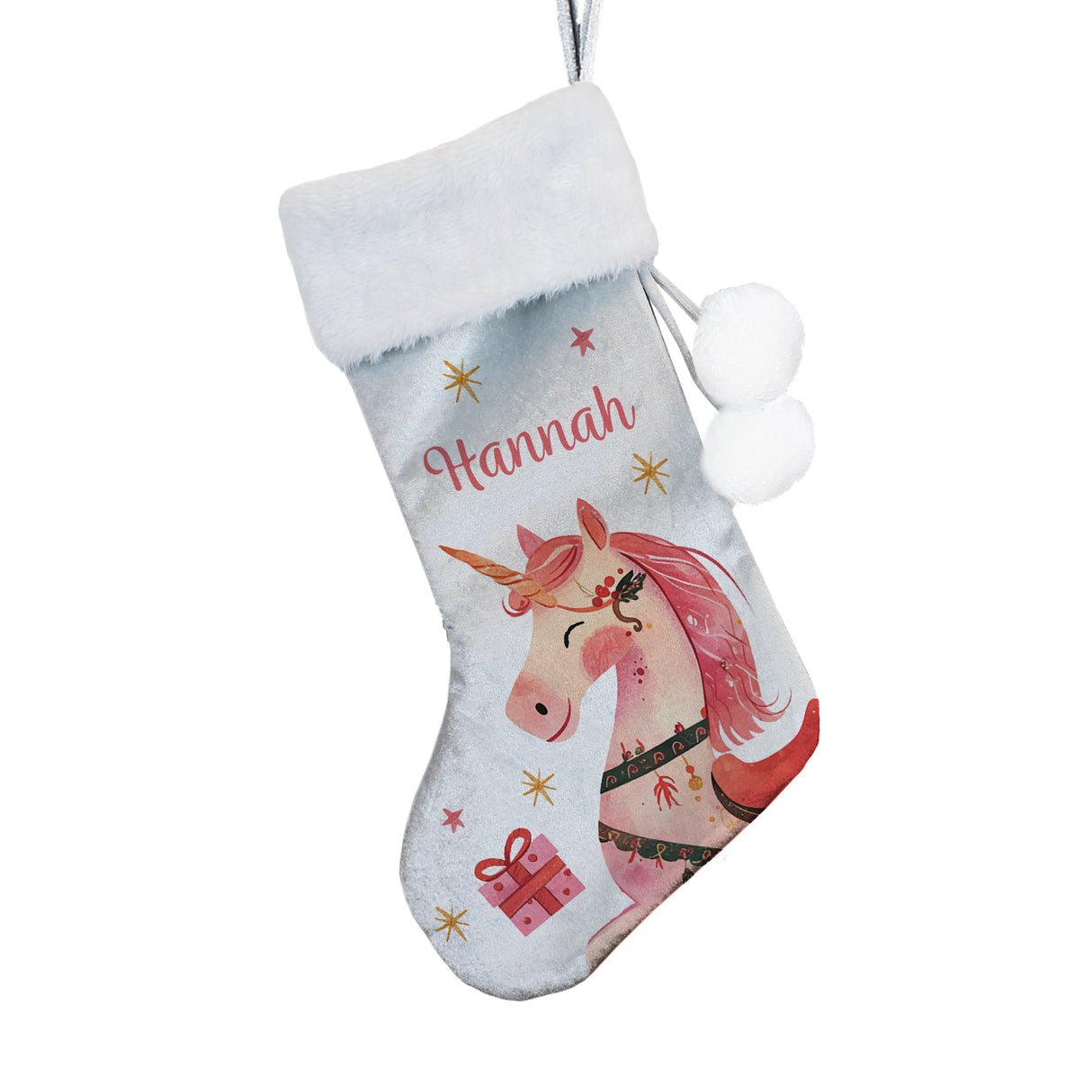 Unicorn Christmas Stocking - Personalised