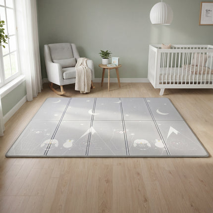 Unicorn and Moon & Stars Reversible Toddler Play Mat