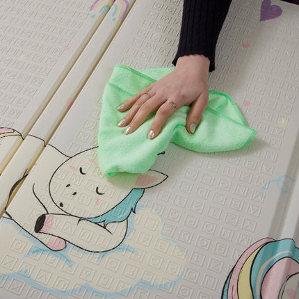 Unicorn and Moon & Stars Reversible Toddler Play Mat