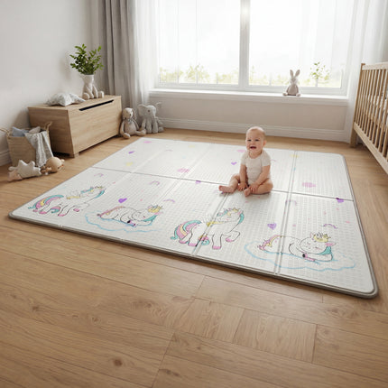 Unicorn and Moon & Stars Reversible Toddler Play Mat