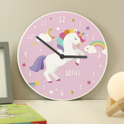 Personalised Unicorn Wall Clock