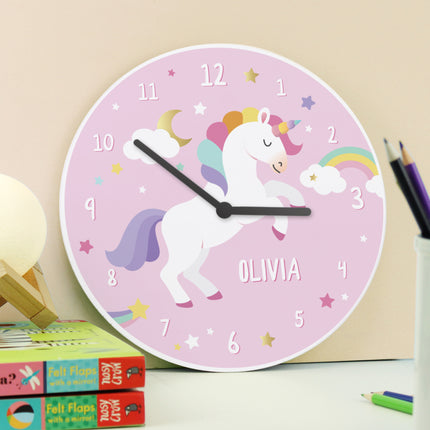 Personalised Unicorn Wall Clock