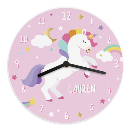 Personalised Unicorn Wall Clock
