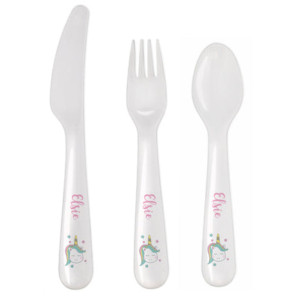 Unicorn - Personalised 3 Piece Cutlery Set